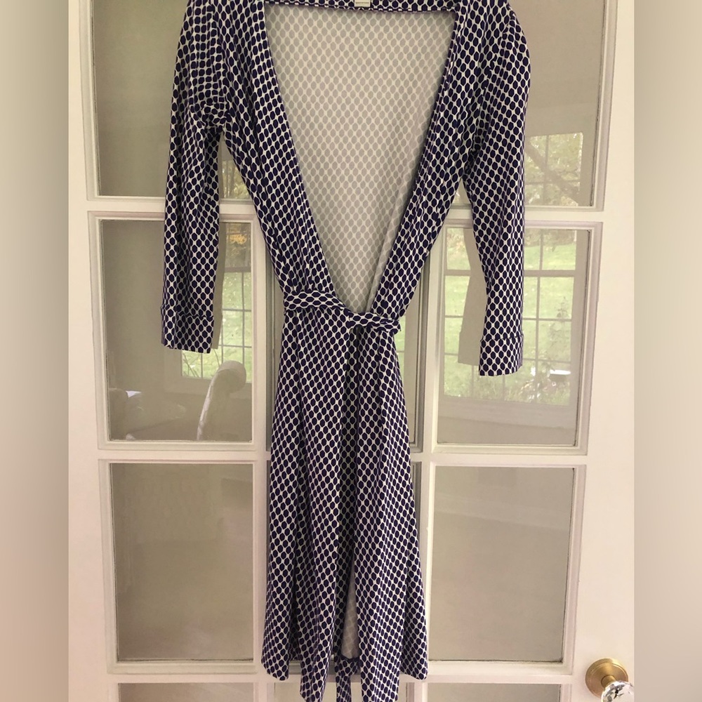 DVF purple wrap dress.